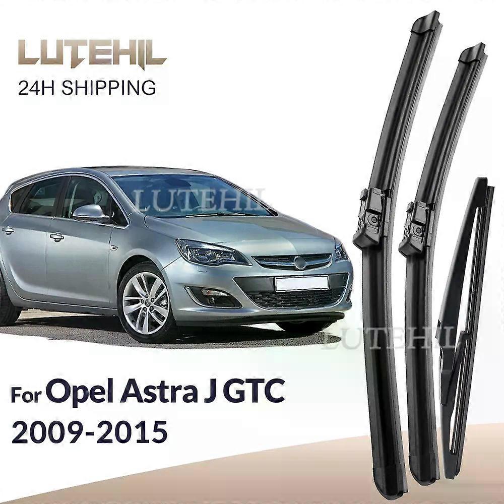 For Opel Astra J GTC 2009-2015 2010 2011 2012 2013 2014 Wiper Front & Rear Wiper Blades Windshield Windscreen Window 27"+25"+12"