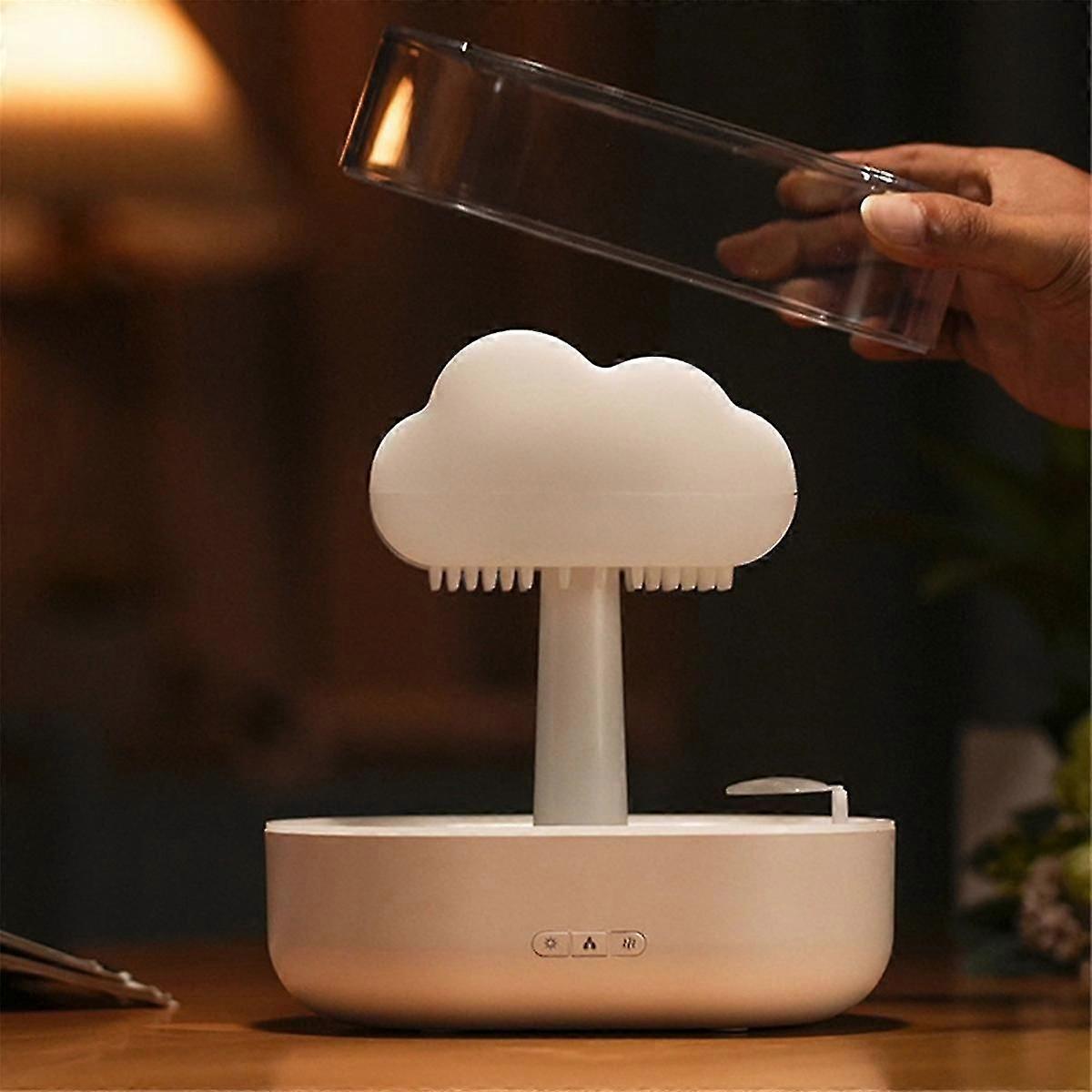 Umidificatore a nuvola di pioggia 200ML Diffusore di oli essenziali con acqua e luce notturna colorata Mushroom Hu