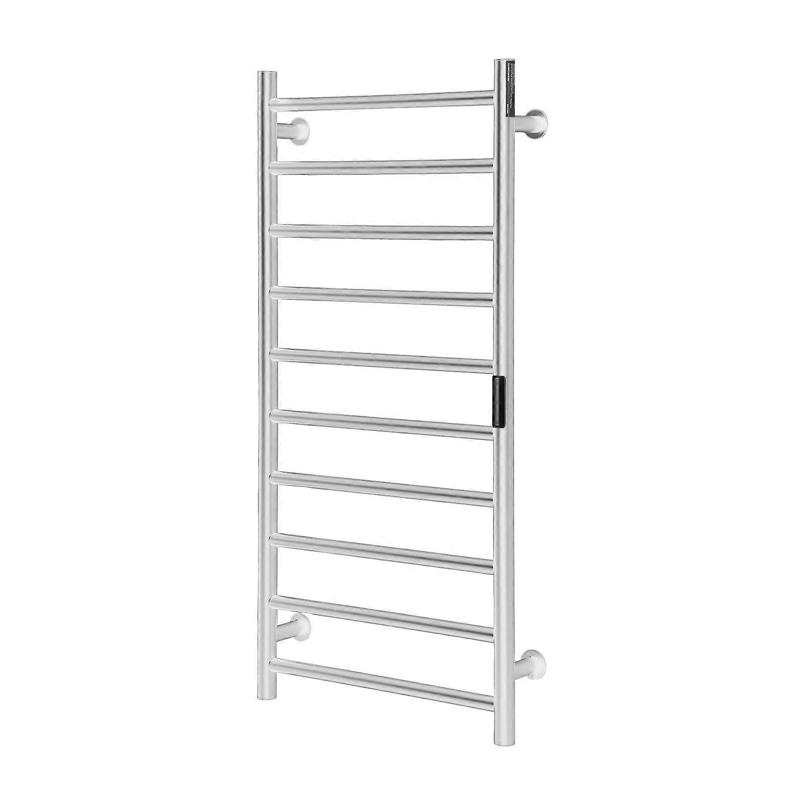 Portasciugamani 10 bar, montaggio a parete, IPX5 Waterpoof con timer e schermo a LED, temperatura regolabile a 5 livelli, argento