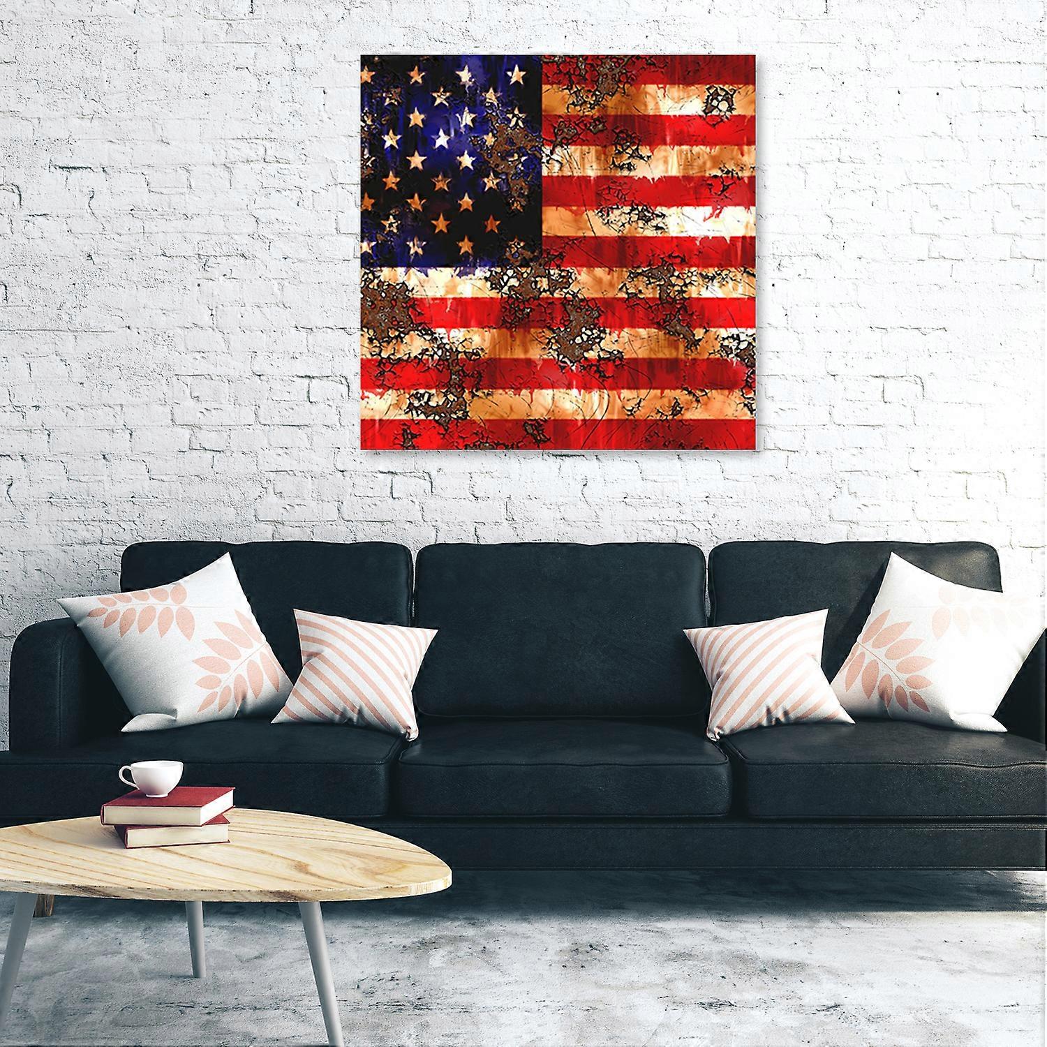 Impression sur toile, Abstractions - Coloré - 50x50