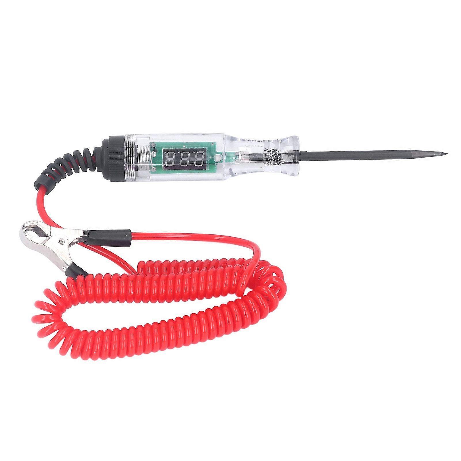 Tester per circuiti LED con penna di prova automobilistica Tester elettrico con display digitale per il rilevamento della resistenza della corrente di tensione