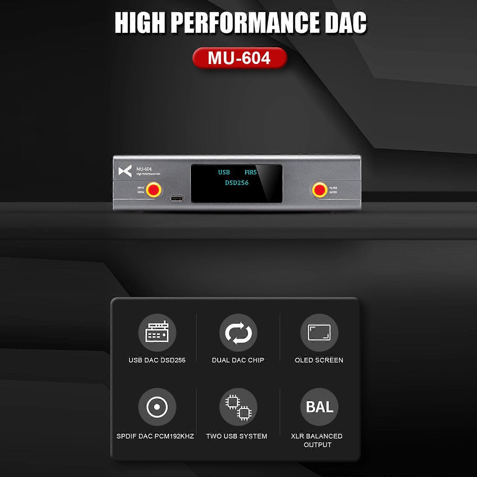XDuoo MU-604 High Performance Digital Decoding Preamp Decoder ES9018K2M *2 USB DAC Chip Optical Coaxial o Input