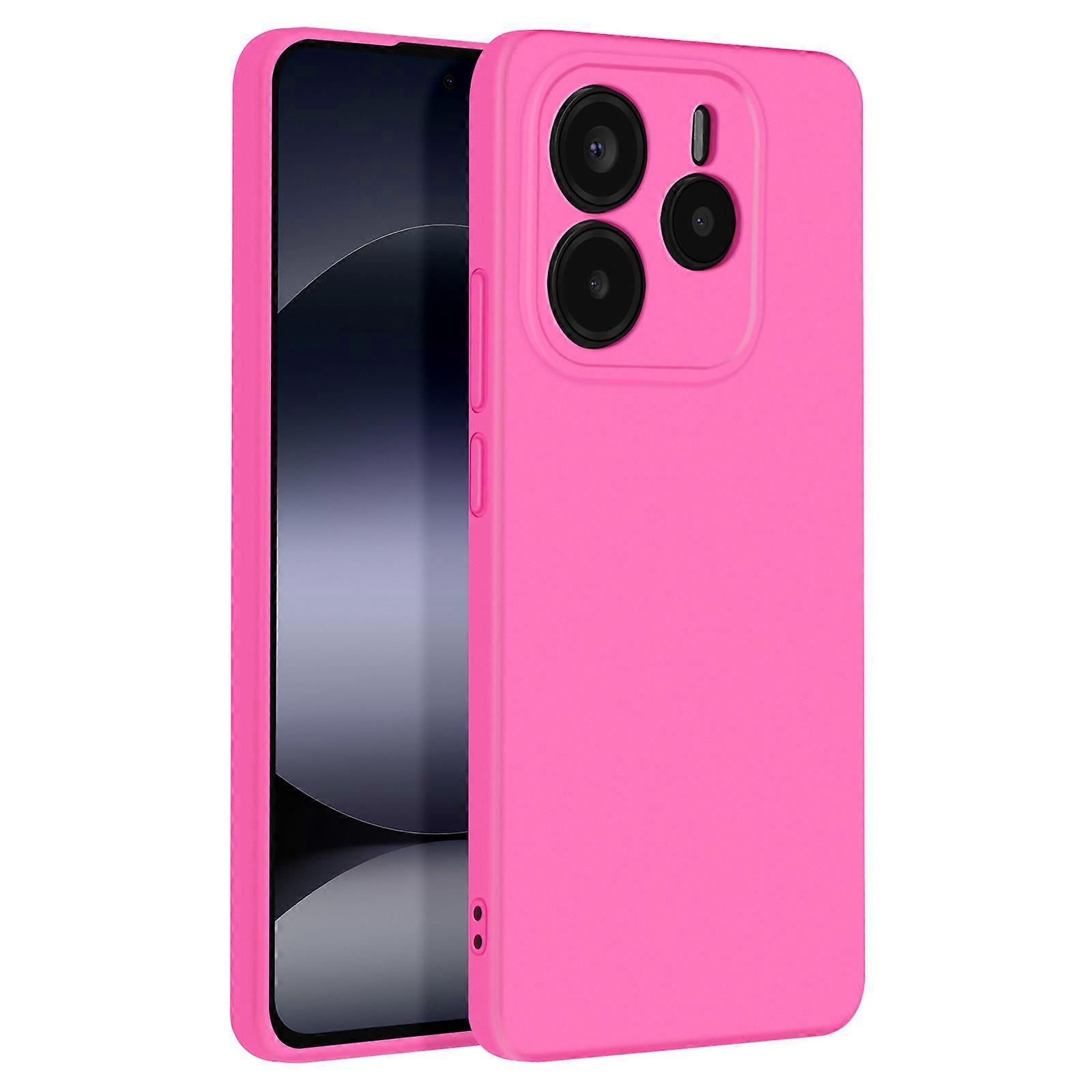 Case for Xiaomi Redmi Note 14 5G Semi-rigid Soft-touch Anti-scratch, Fuschia