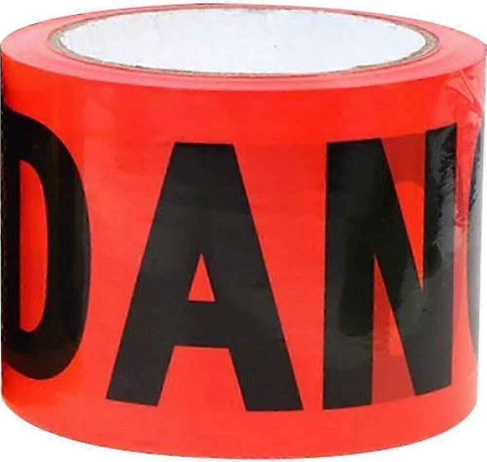 Red Danger Tape Roll Striking Red Barricade Warning Tape Roll Non-adhesive Caution Barrier Tape Halloween Danger Tape Decoration