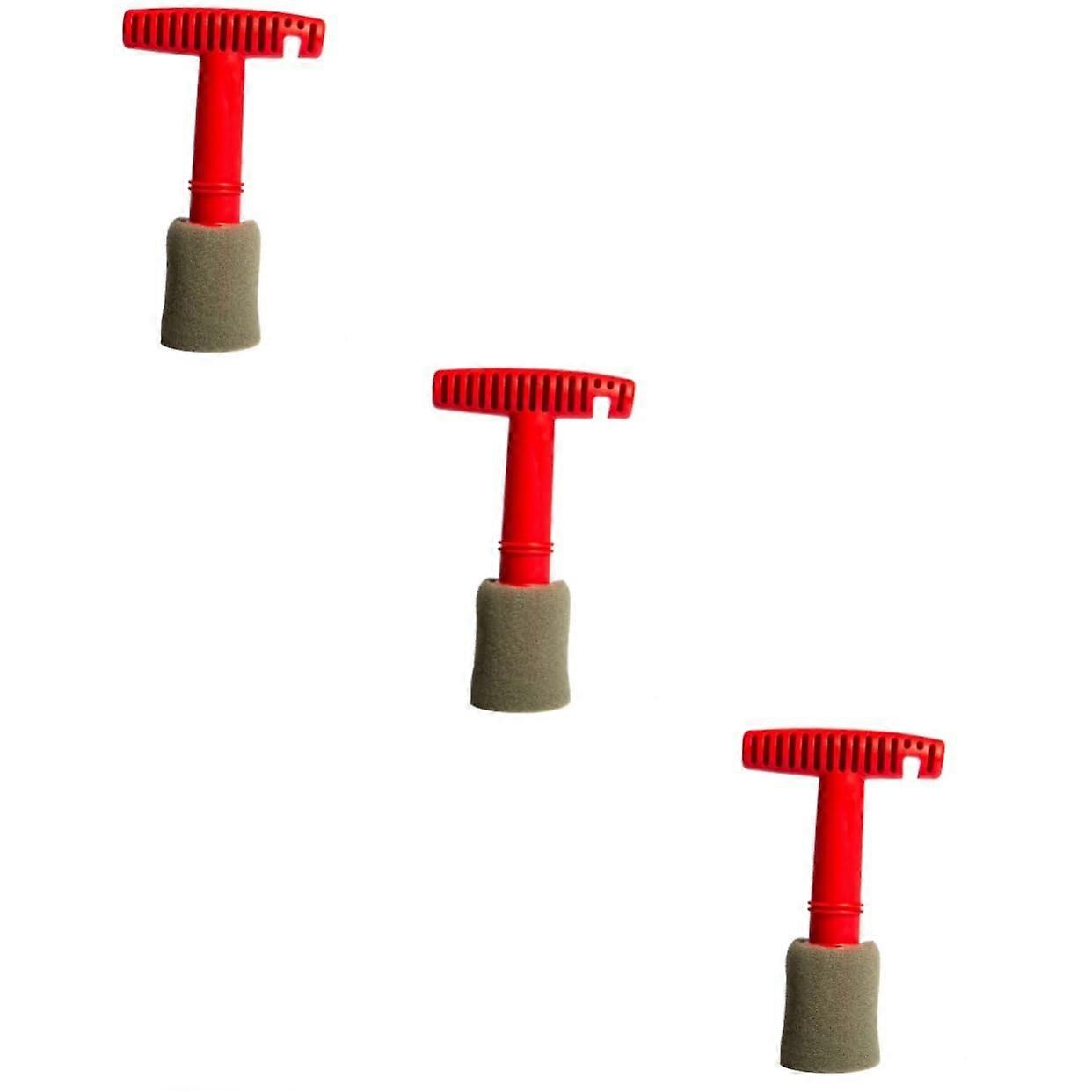 3pcs Car Bolt Cleaning Brush Set with Soft Bristles Handle for Automotive Detailing Rim and Nut Cleaning Tools