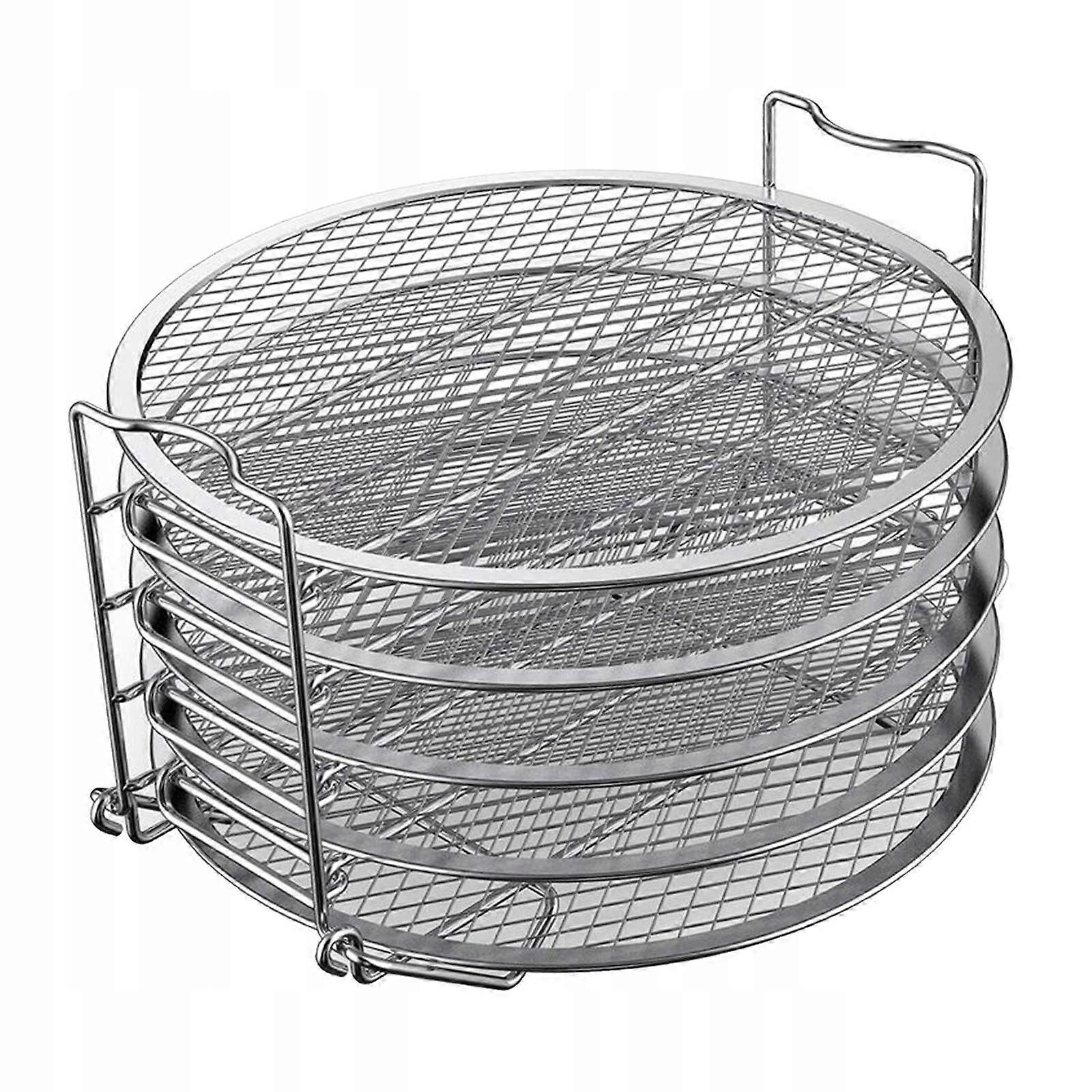 Stainless Steel Non Stick 5 Stackable Layer Grill Rack Dehydrator Stand For