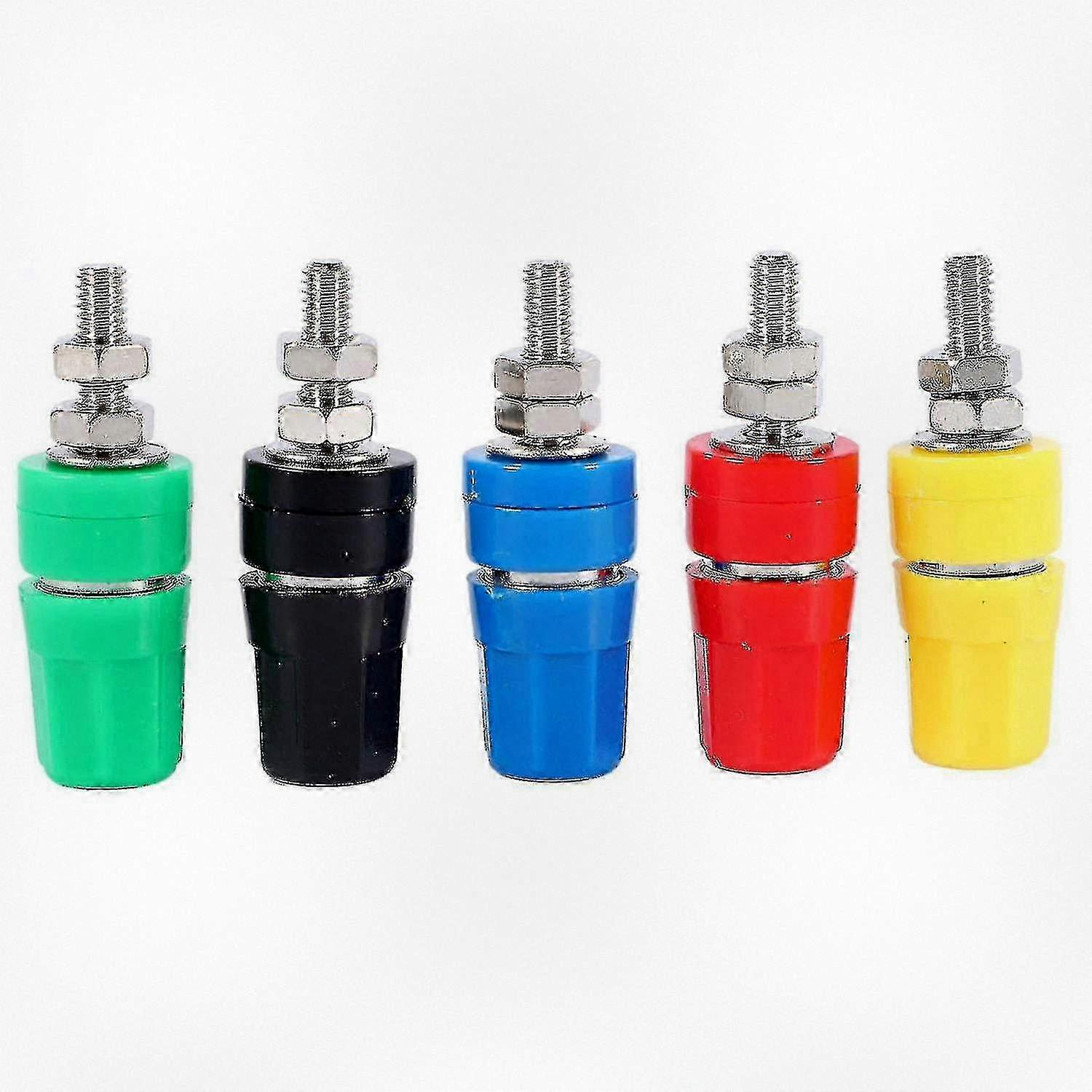 5pcs M4x36 Pure Copper Terminal 4mm Banana Socket Plug Connector for Compatibility with Various Devices