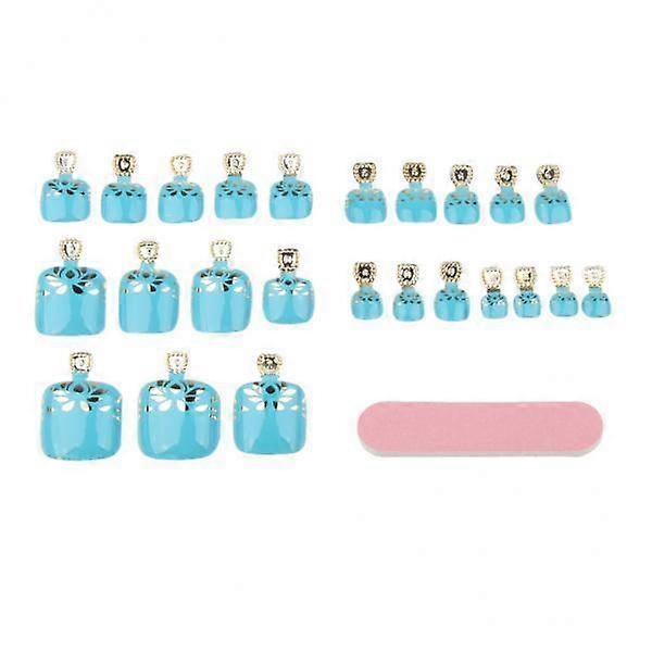 2x 24 Pcs / Set Artificial False for Pedicure - Leopard