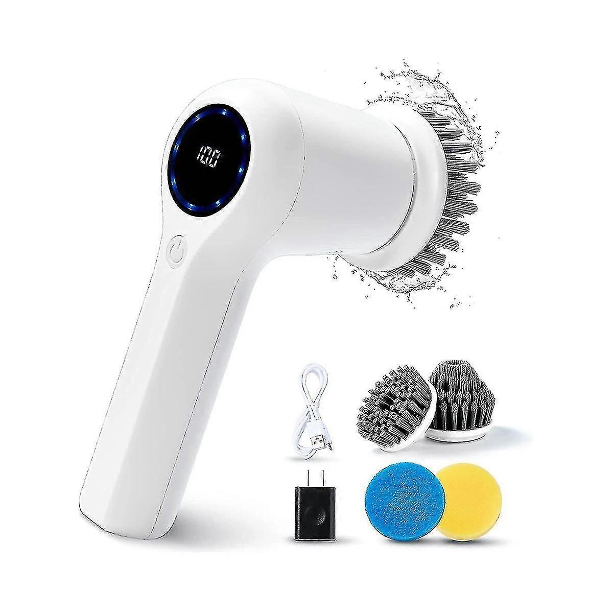 Electric Spin Scrubber, Power Scrubber Cordless Electric Brush Shower Scrubber For Cleaning Bathroo