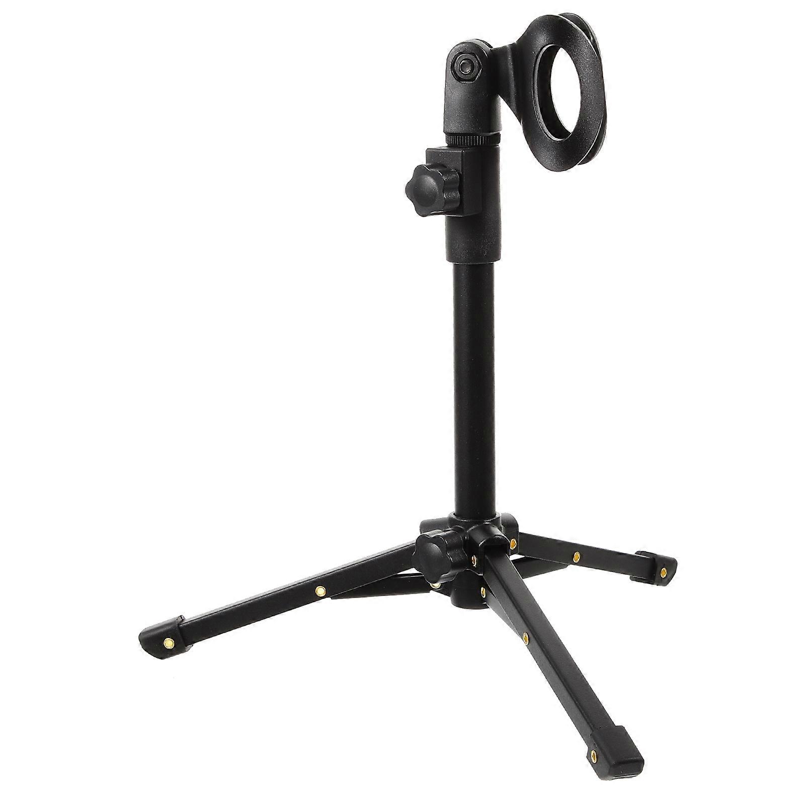 Portable Desktop Mic Stand Tripod Holder for Podcasts Live Streaming Recording Speech – Sturdy Universal Design for All Occasions