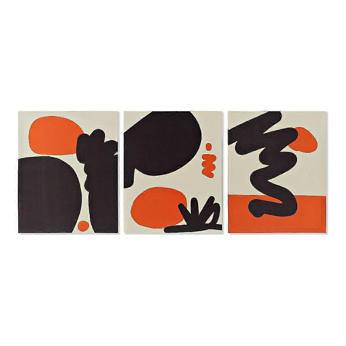 Canvas DKD Home Decor Circle Art Pinewood Canvas 40 x 1,8 x 50 cm