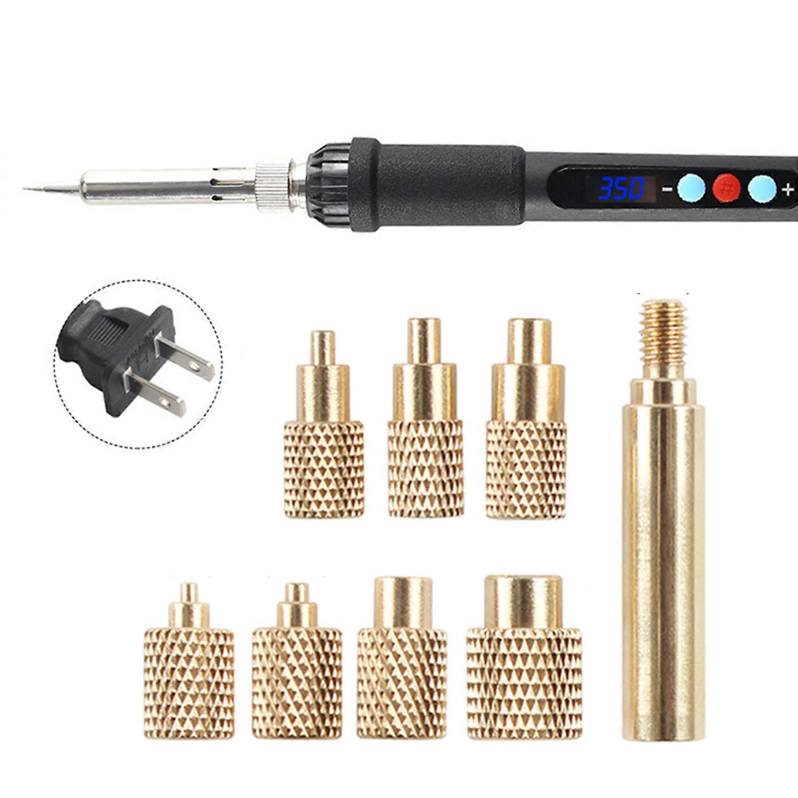 936 Soldering Iron Tip and Hot Melt Nut Press Head Set for 3D Printers Soldering Iron Heat Insertion Tool