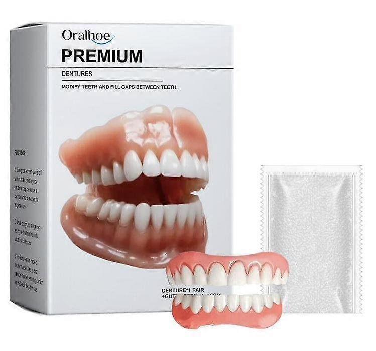 Premium Custom Dentures,Smileasego Dentures False Teeth Set