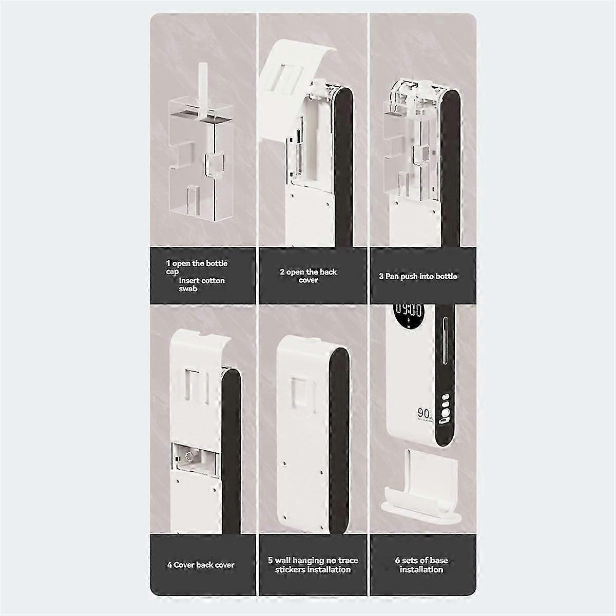 USBRechargeable Deodorant Home Fragrance with Clock Function Dual-Mode Switching Automatic Sensor Aromatherapy Machine A