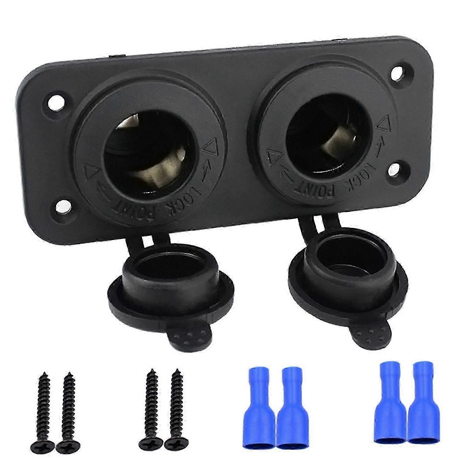 Dual Plate Panel Lighter Power Socket with High and Low Heat Resistance Designed for Riding Mowers and Tractors