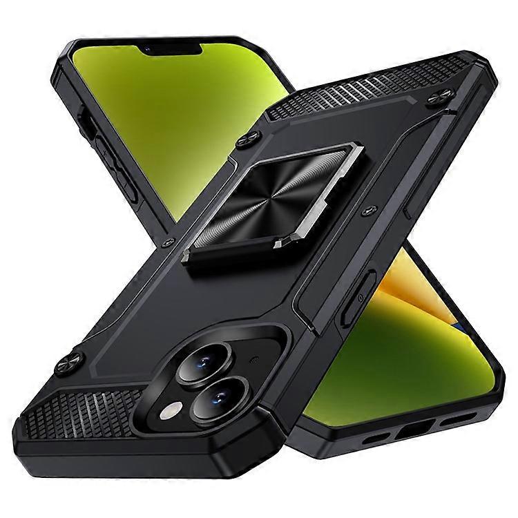Compatible For iPhone 14 Case Rotation Ring Holder PC+TPU Drop Protection Phone Cover