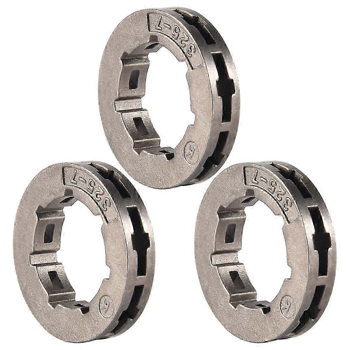 3Pcs Tool Parts Metal Chainsaw Spare Part Chain Saw Sprocket Rim Power Mate 325-7 for Chainsaw Repla Edition 0708