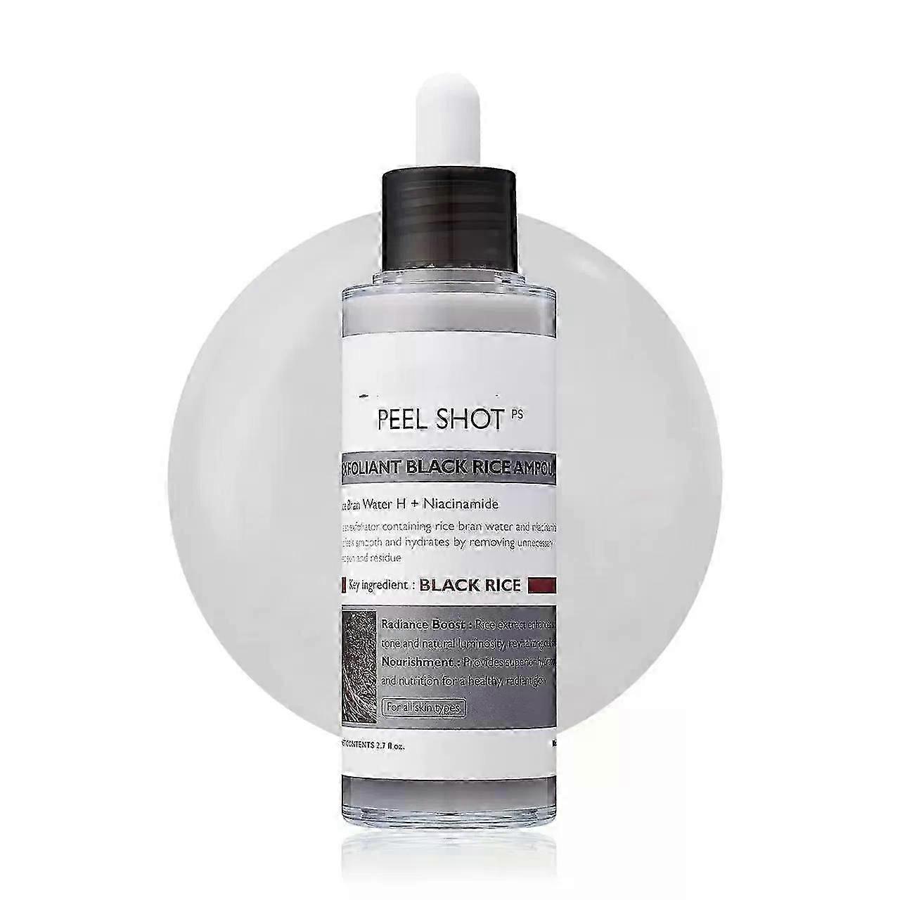 Peel Shot Glow Rice Ampoule Duo Άμπουλα λευκού ρυζιούΆμπουλα μαύρου ρυζιούΑπαλό απολεπιστικό προσώπου και σώματος για την αφαίρεση νεκρών κυττάρων και μαύρων στιγμάτων