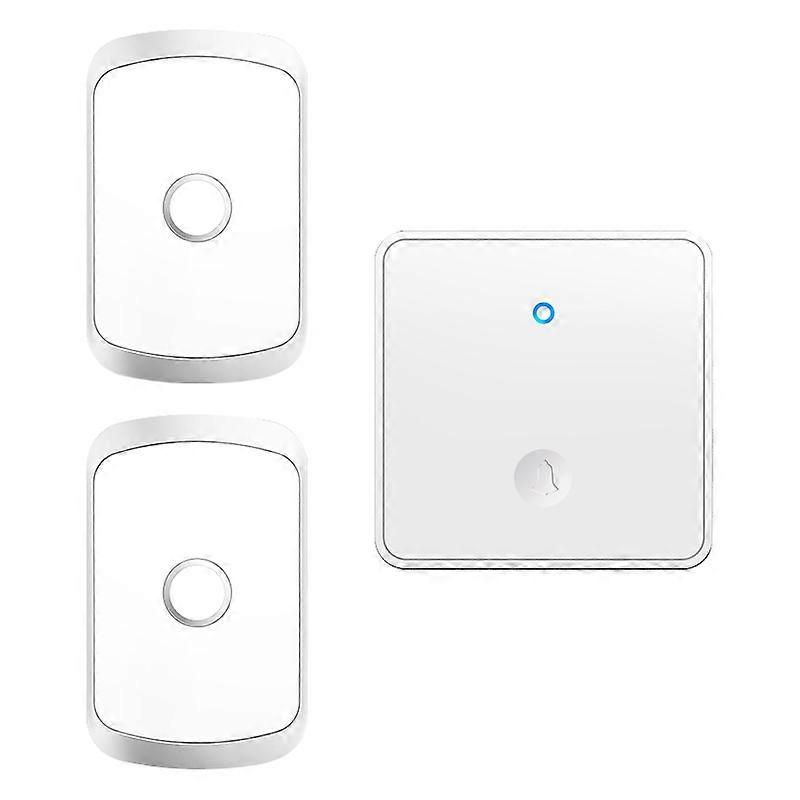 CACAZI FA50 Self-Powered Wireless Doorbell for Home Smart Doorbell Set with Transmitter 2 Receiver (