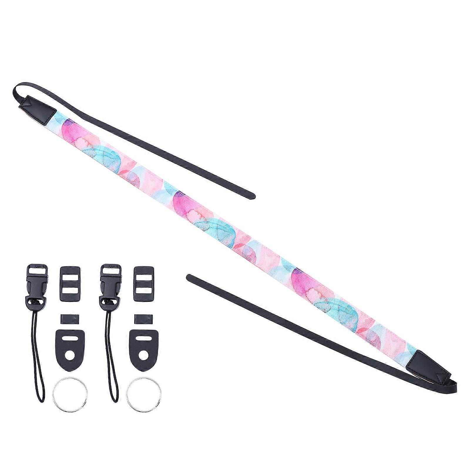 Adjustable Length Camera Strap Professional Outdoor Photography Comfortable Wear Pink 140x3cm 1Pack