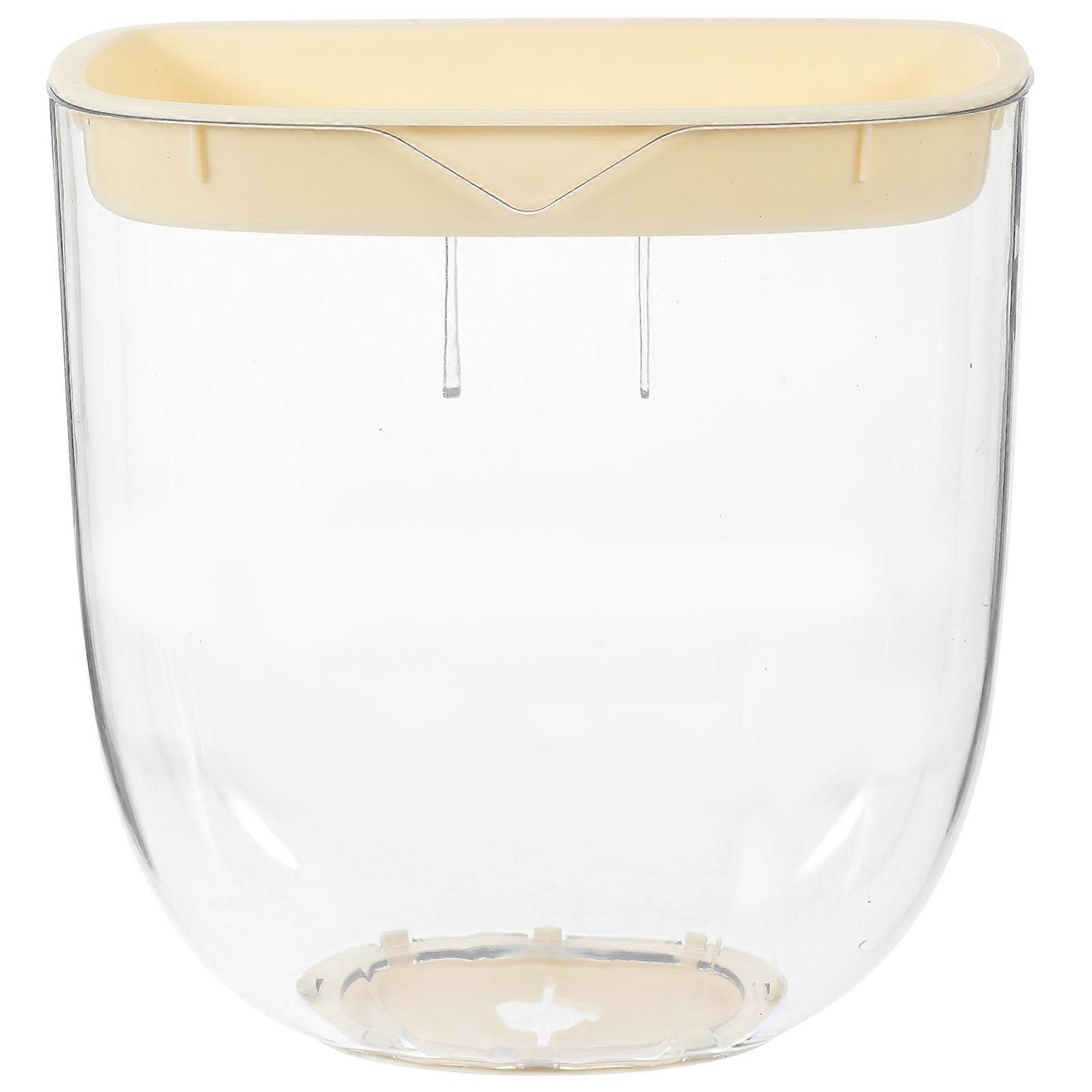 Cling Wrap Dispenser Plastic Wrap Storage Box Home Use Transparent Beige Punch-Free Installation 1Pcs