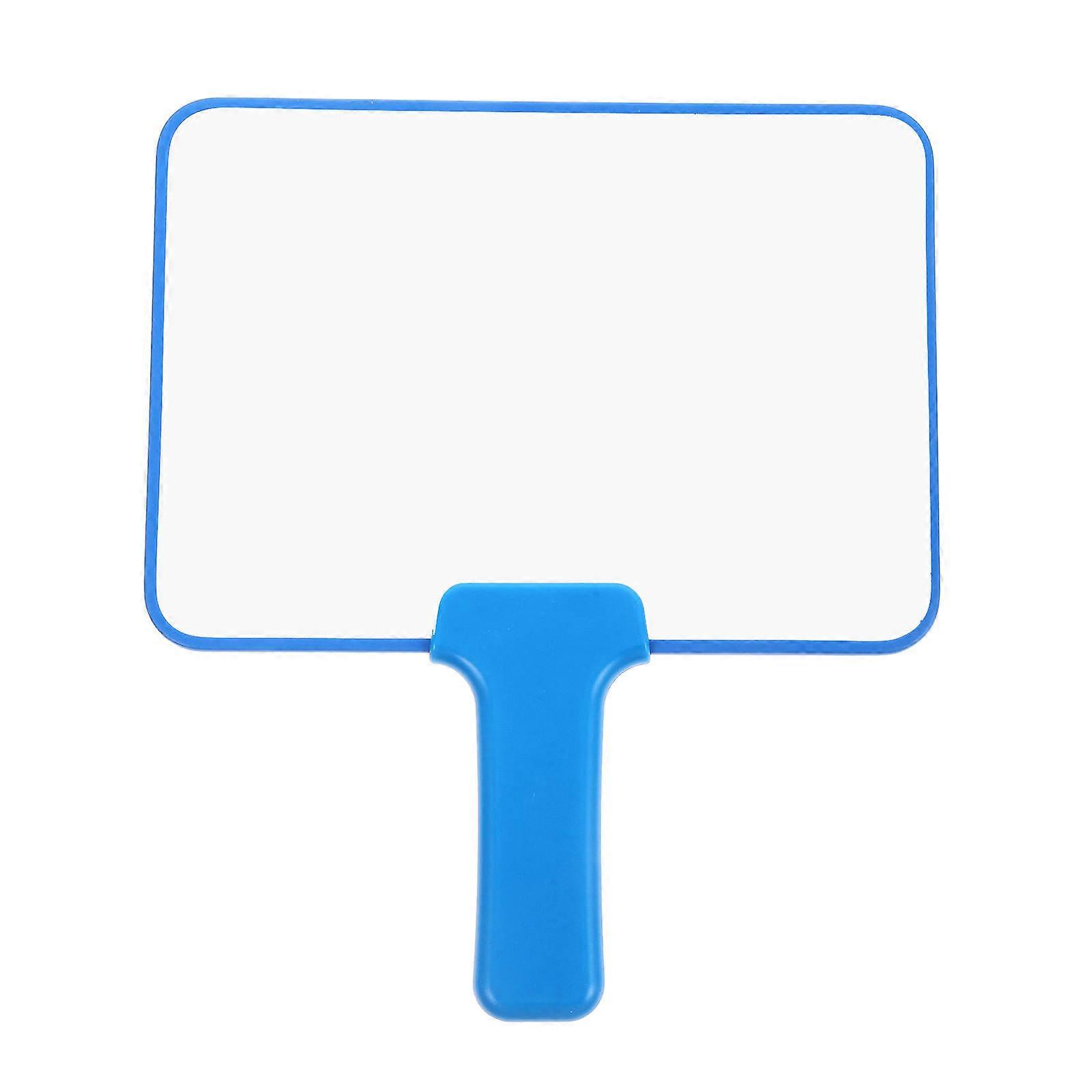 Dry Erase Handheld Paddle Double Sided Whiteboard For Games Blue 24.50X21.00Cm Magnetic Attachment 1Pcs