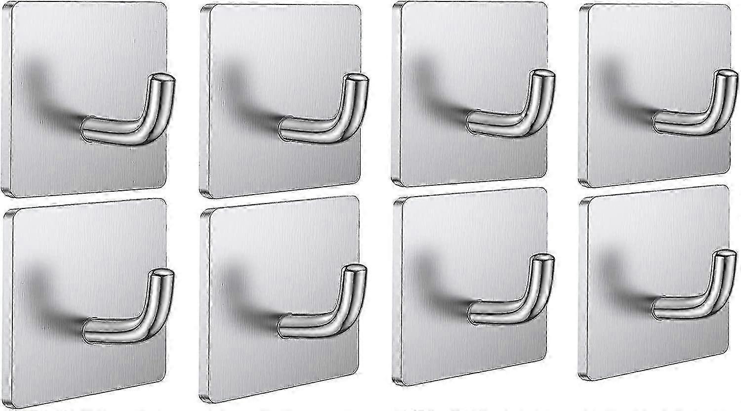 Adhesive Hooks Heavy Duty Stick On Wall Hooks Towel Hooks Door Hooks Waterproof Stainless Steel Adhesive Towel Hooks Adhesive Holders For Hanging Clot