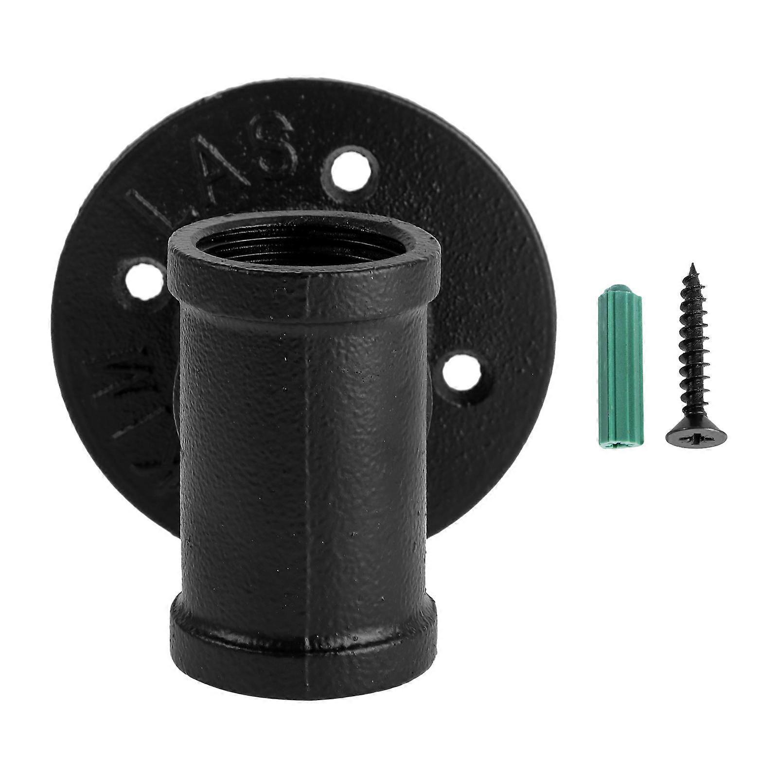 Wall Mounted Rack for Storage with Iron Wire and Retro Shape Black 1Pc