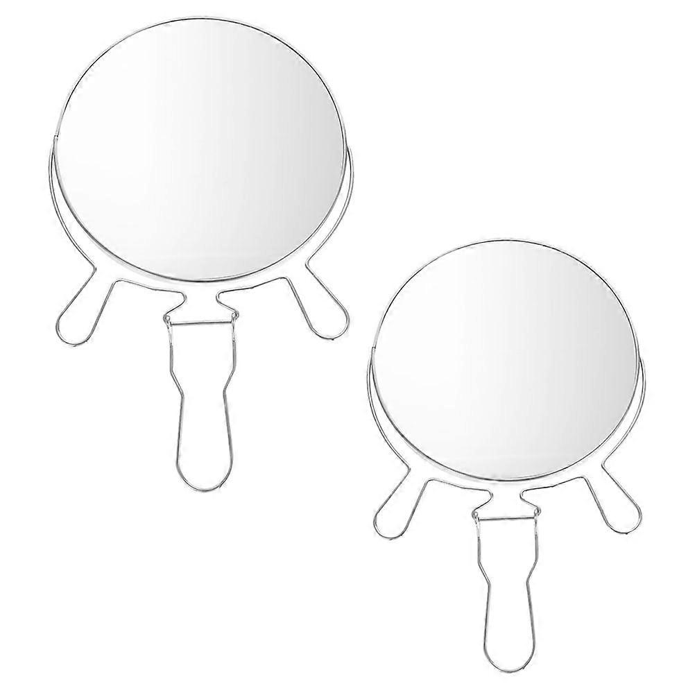 2pcs Double Sided Rotating Makeup Mirror for Women, High Definition Cosmetic Mirror with Elegant Desktop Design for Bedroom & Dressing Table