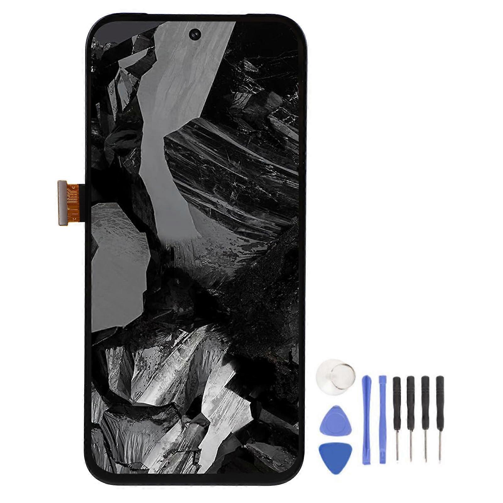 Replacement Phone Screen with Repair Tools 6.1 inch 1080 x 2400 Pixels Fingerprint Recognition Phone Screen Digitizer for 8A GKV4X G6GPR G8HHN