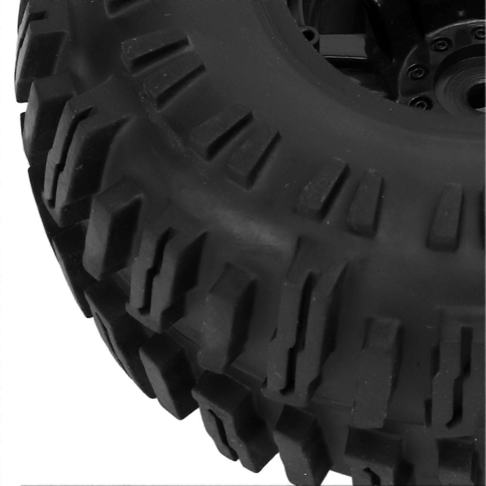 4 Stück Gummireifen vorne hinten & 6 Speichen Felgen für ARRMA SENTON 1/10 RC Auto Upgrade Teile Schwarz