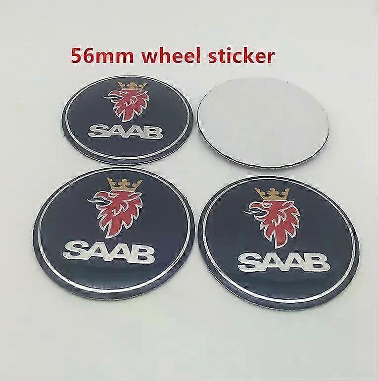 4pcs 56mm 60mm 63mm 65mm 68mm SAABカーホイールセンターカバーハブキャップレジンバッジエンブレムステッカー03 10 BJ SCS 9 3 9 5 9 2x 9 5xに対応|ホイールセント