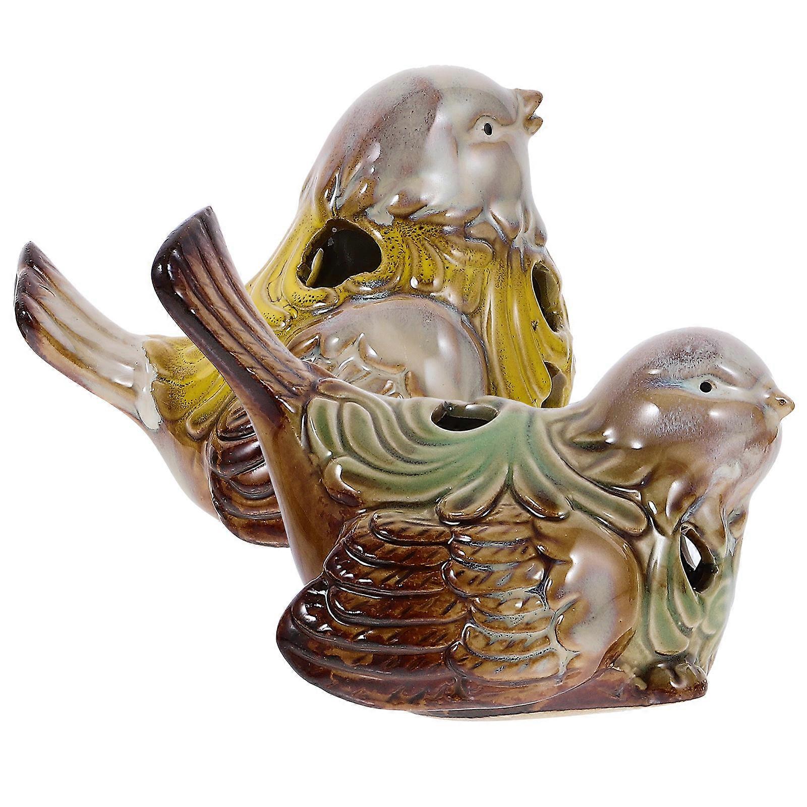 It looks like you're referring to a product listing or description for **ceramic bird figurines**. Here's a refined and professional version of the