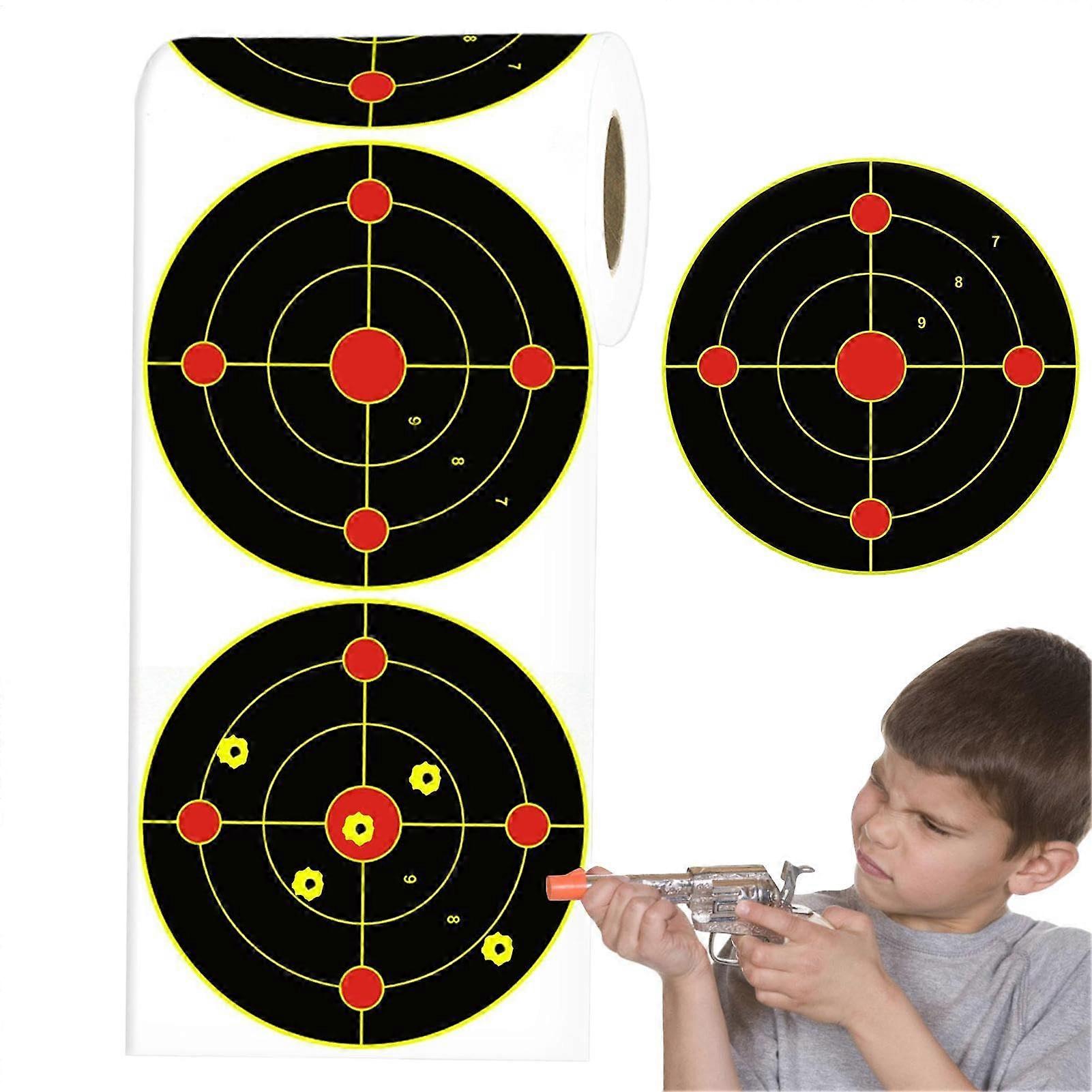 Splatter Target, Splatter Burst 6inch adhesive target, bright fluorescent yellow