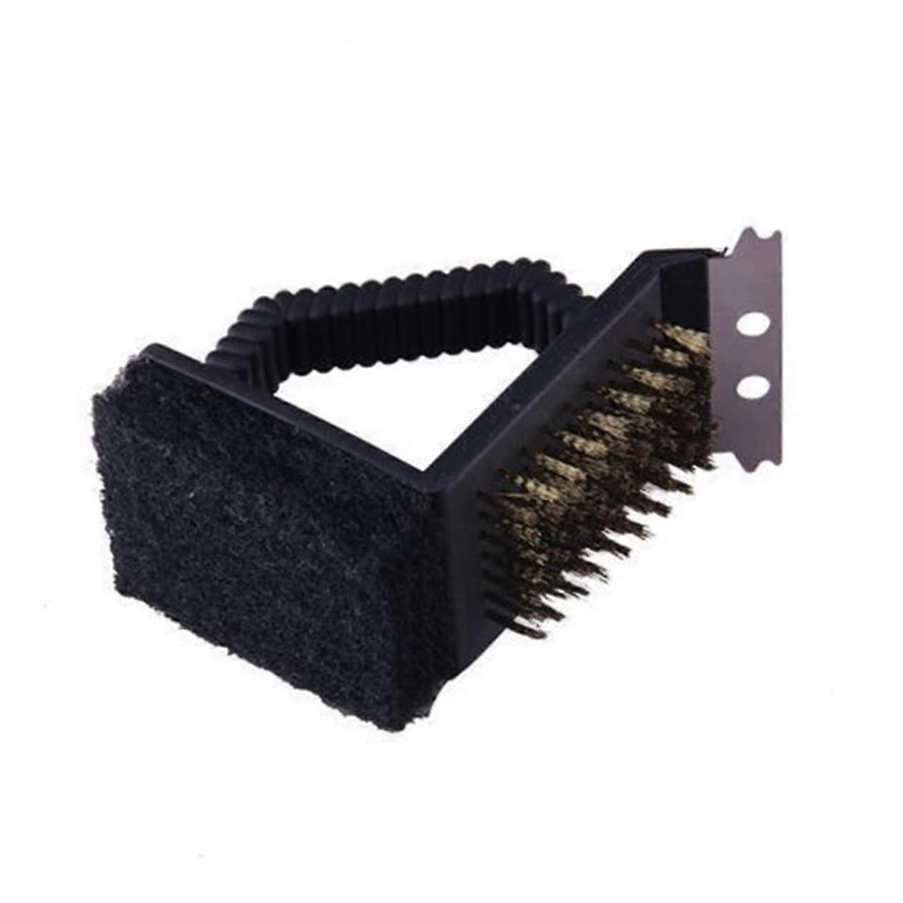 Brush cleaner set 3 in 1 grill scraper bristle brush with sponge for easy cleaning