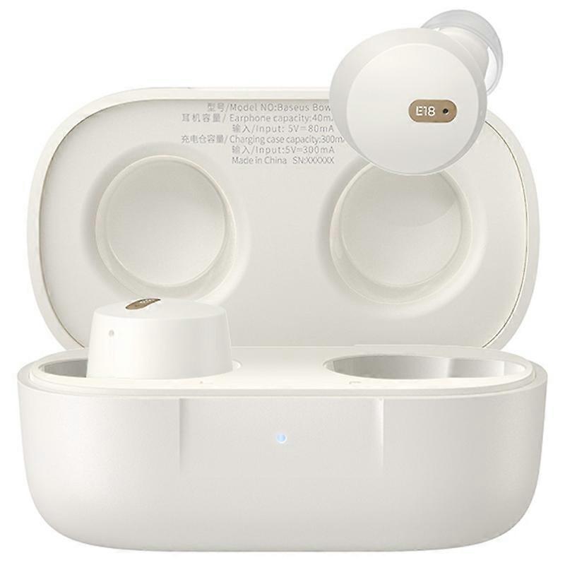 BASEUS Bowie E18 TWS Bluetooth-compatible Earphone Waterproof Wireless Music Headset - White