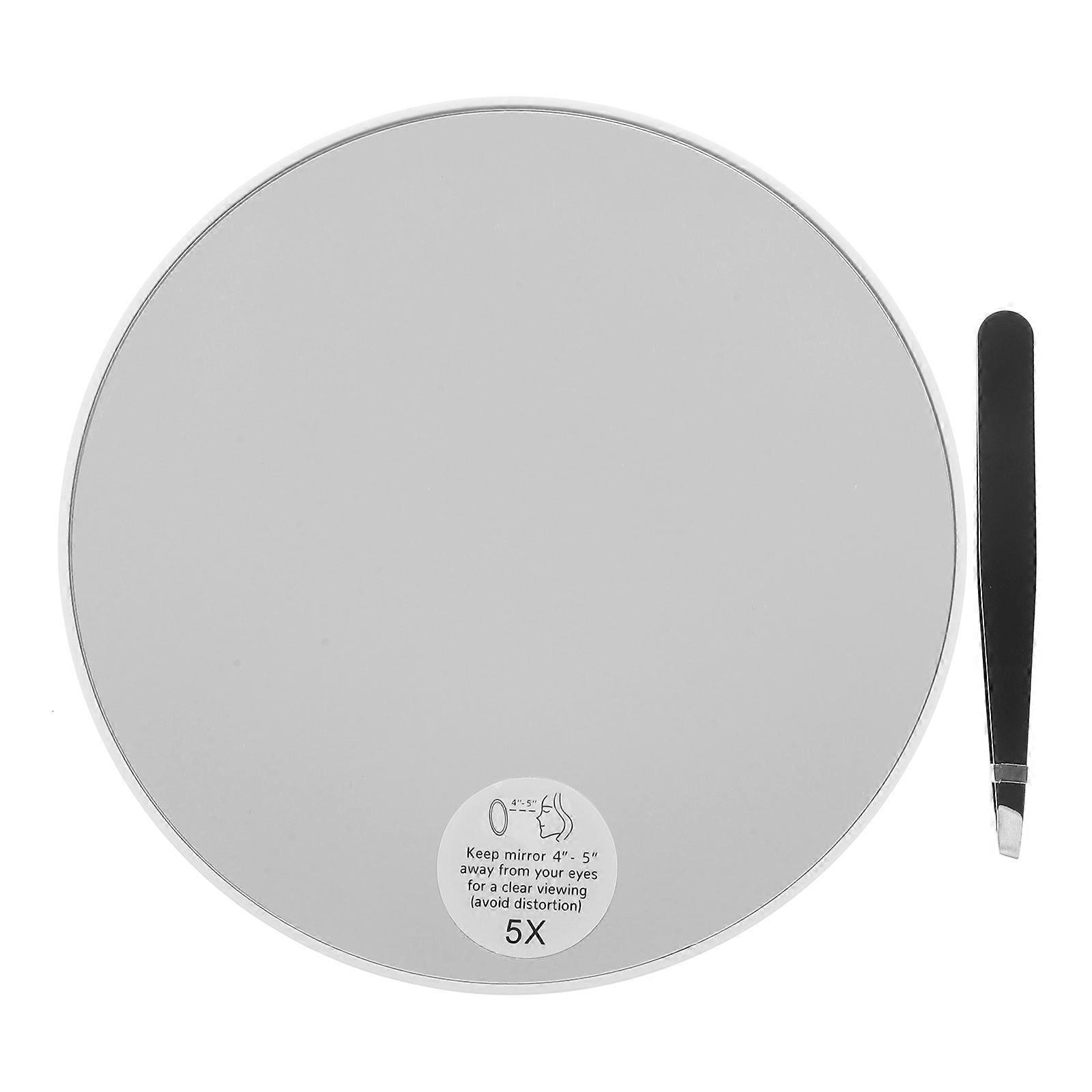 Wall Magnifying Mirror Face Mirror Suction Cup Design Bathroom Use 15.00X15.00X2.00CM Magnification 1 Set