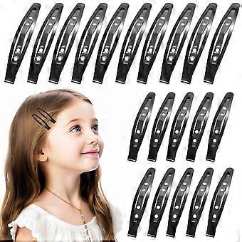 20 stuks Snap Hair Clips metalen haarclips effen kleur antislip snap clips haarspeldjes haaraccessoires