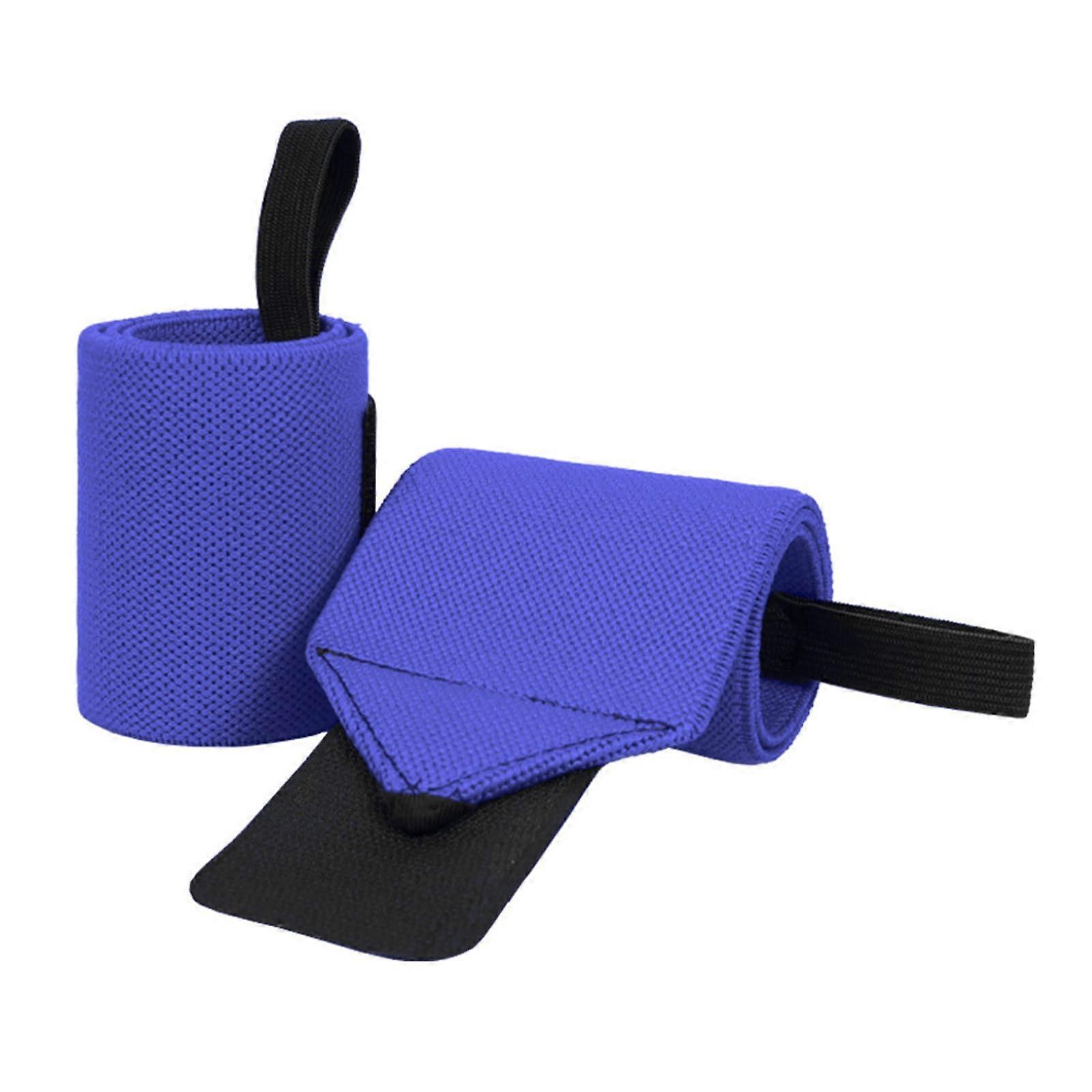 Wrist Wrap PowerLiftings Weight Lifting Bandages Gym Padded Thumb Brace Blue