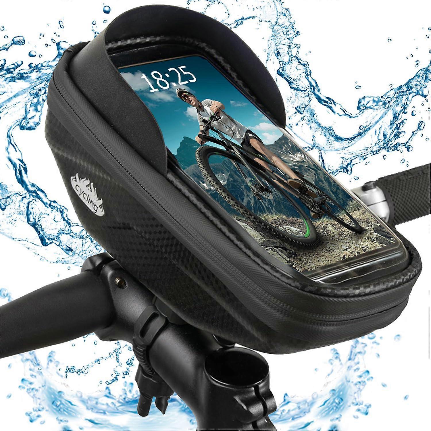 Mobile Phone Holder Bicycle Case 360° Rotatable for 4.77 Inch Smartphone Black