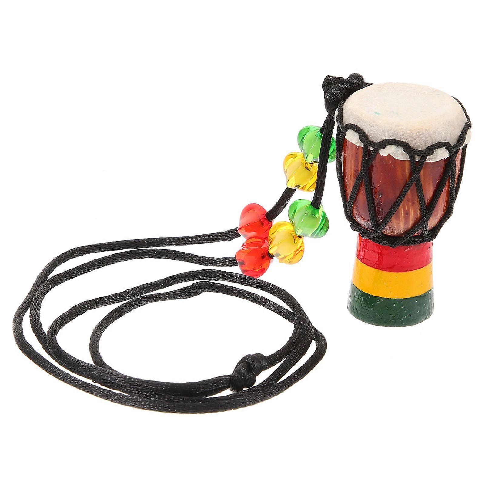 African Percussion Mini Djembe Hand Drum Traditional African Style Wooden Material For Music Fans 1Set