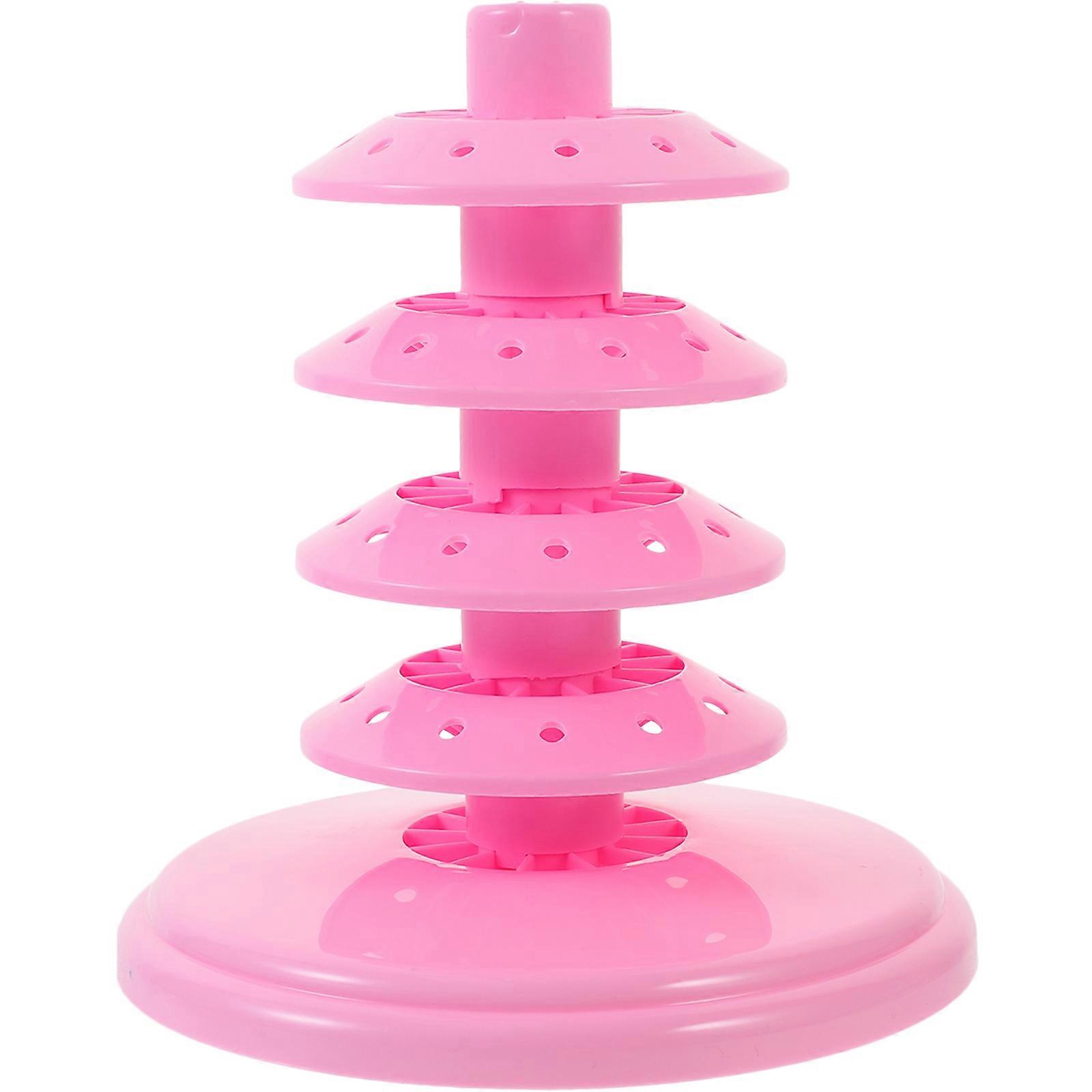 Cakepop Stand Display Multi-Holes Lollipop Display Stand for Parties Pink 17.00X13.50X13.50CM Storage 1Pcs