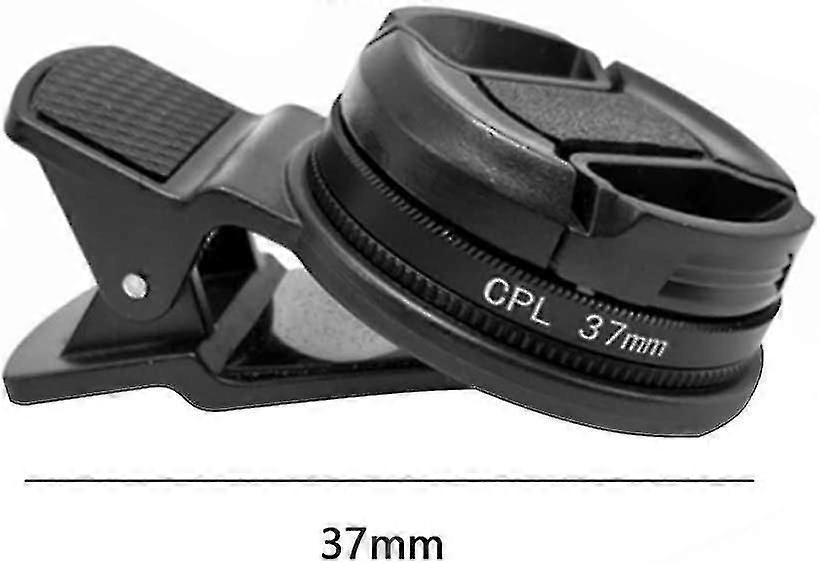 Phone Camera Cpl Lens Filter, Professional 37mm Cell Phone Circular Polarizer Lens Filter With Clip For Iphone Samsung