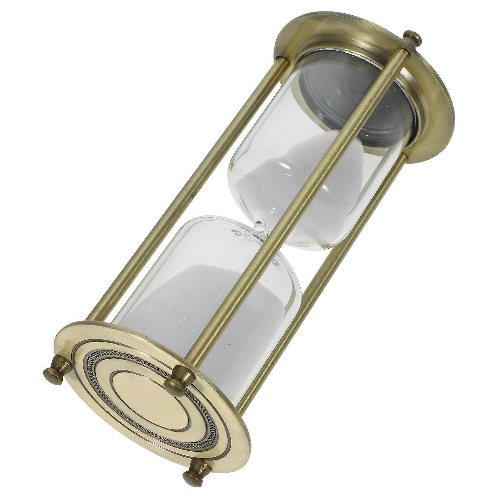 Metal Hourglass Sand Timer Vintage Sand Clock Hourglass Timer 15 Minute Timer Table Centerpiece Birthday present 16X7X7CM 1Pcs