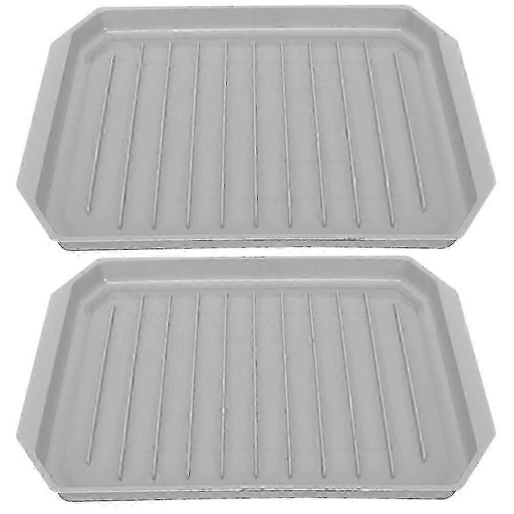 2pcs Bacon Microwave Tray Microwave Bacon Rack Baking Oven Tray Oven Bacon Plate