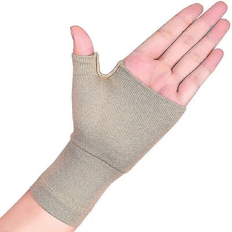 Wrist Brace Compression Support for Carpal Tunnel Arthritis 1pc Beige L