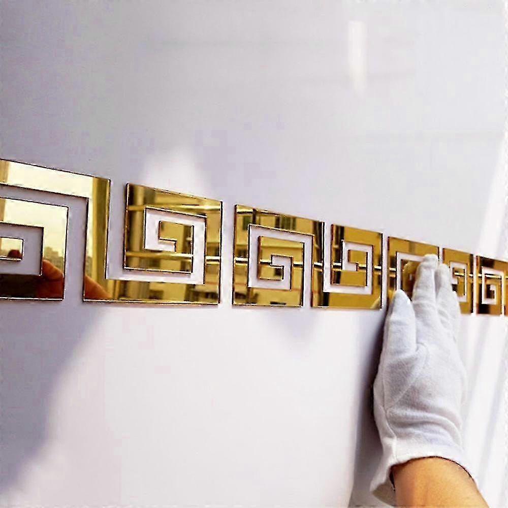 10x10cm Acryl Wandspiegel Aufkleber mit Kleber für Wohnkultur im Wohnzimmer Schlafzimmer