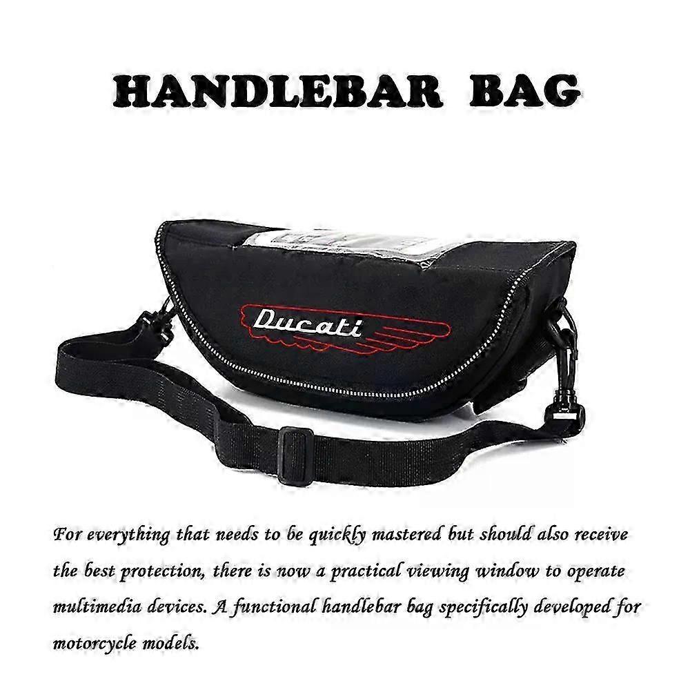 Fit For Ducati multistrada1200 v4s 950 Multistrada 1200/1260 Enduro Bag Modern Waterproof Motorcycle Handlebar Travel Navigation Bag-(B