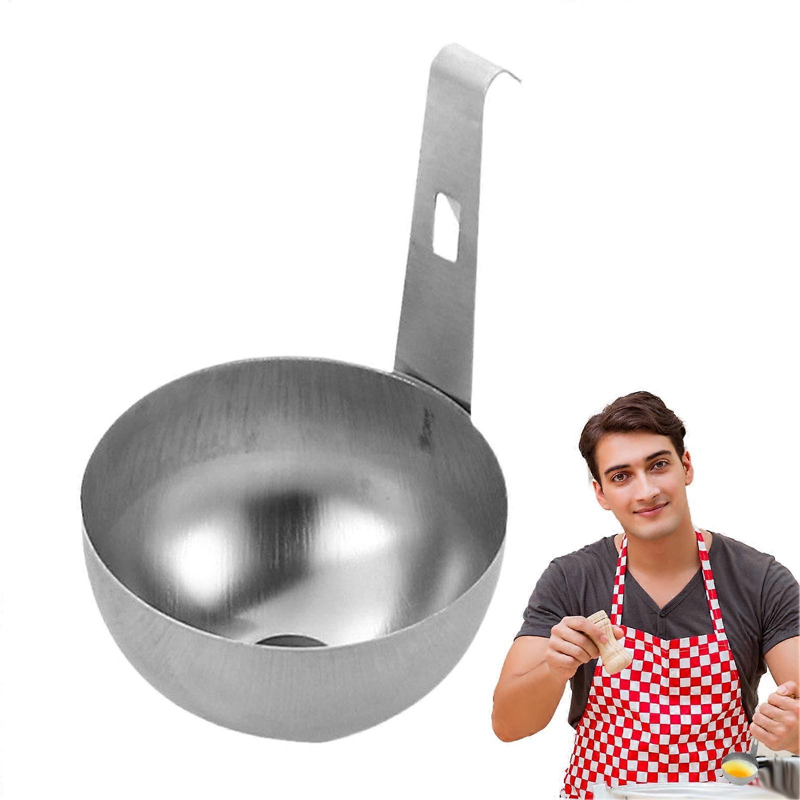 Stainless Steel Egg Boiling Spoon with Hooks for Home, Kitchen, Picnic