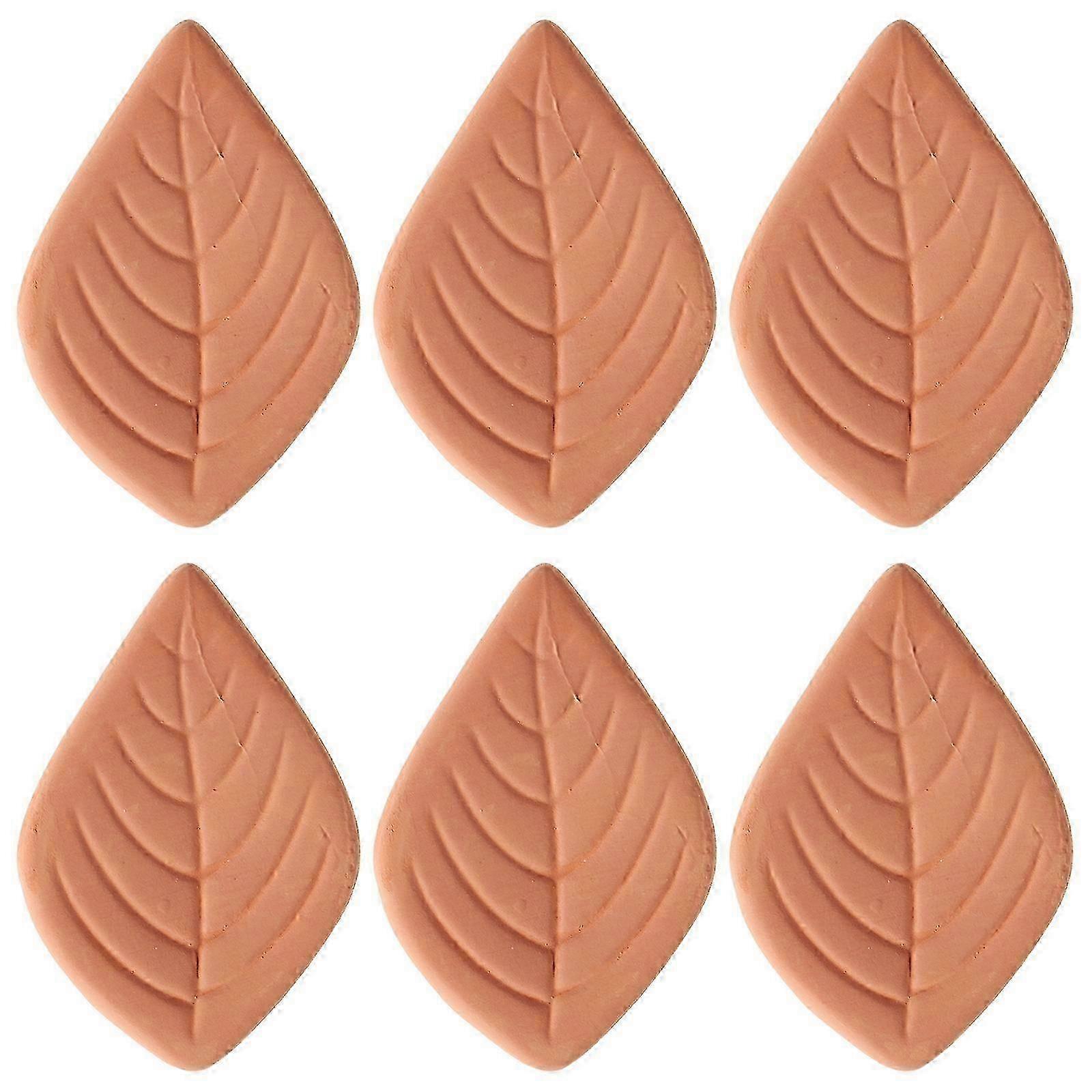Set of 6 Terracotta Sugar Keepers and Softener Leaves for Efficient Sugar Storage and Reusability